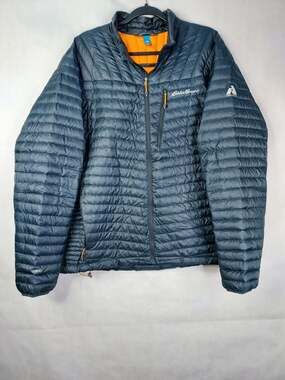 Eddie Bauer First Ascent Down Puffer Jacket Men's XL Blue EB800 Pertex Quantum